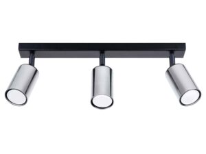 Plafon WIMEX 3 czarny/chrom loftowy