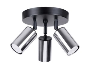 Plafon WIMEX 3P czarny/chrom elegancki