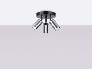 miniaturka Plafon WIMEX 3P czarny/chrom elegancki