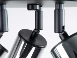 miniaturka Plafon WIMEX 3P czarny/chrom elegancki