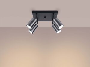 miniaturka Plafon WIMEX 4 czarny/chrom LED sufitowy