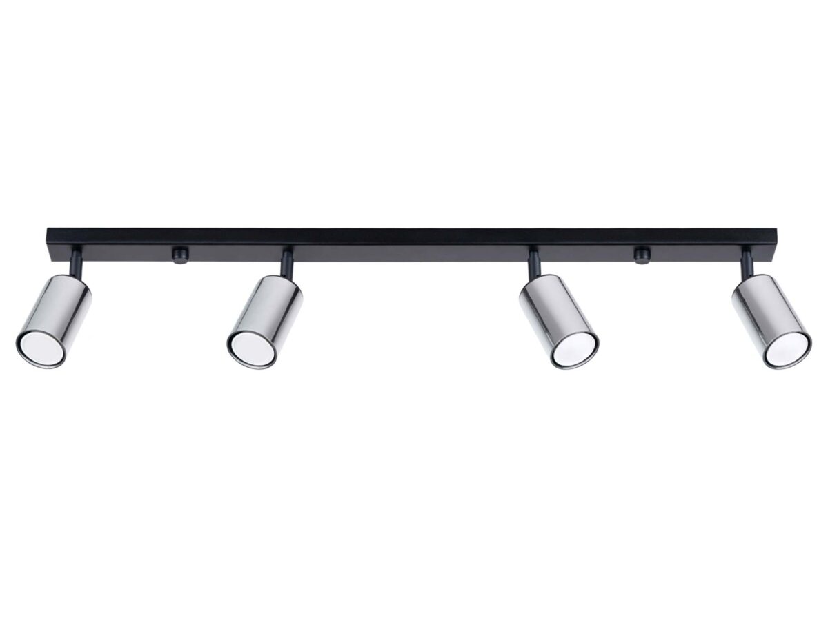 Plafon WIMEX 4L czarny/chrom nowoczesny