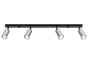 Plafon WIMEX 4L czarny/chrom nowoczesny