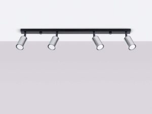 miniaturka Plafon WIMEX 4L czarny/chrom nowoczesny