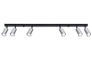 Plafon WIMEX 6L czarny/chrom designerski