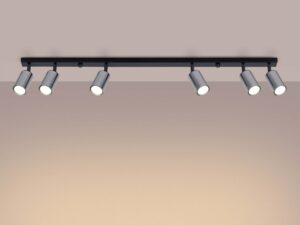 miniaturka Plafon WIMEX 6L czarny/chrom designerski