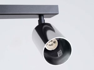 miniaturka Plafon WIMEX 6L czarny/chrom designerski