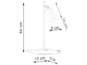 miniaturka Lampa biurkowa WIMEX czarna/chrom elegancka