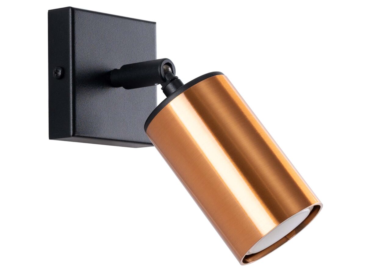 Kinkiet WIMEX czarny/miedź loftowy