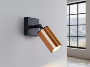 miniaturka Kinkiet WIMEX czarny/miedź loftowy