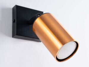 miniaturka Kinkiet WIMEX czarny/miedź loftowy