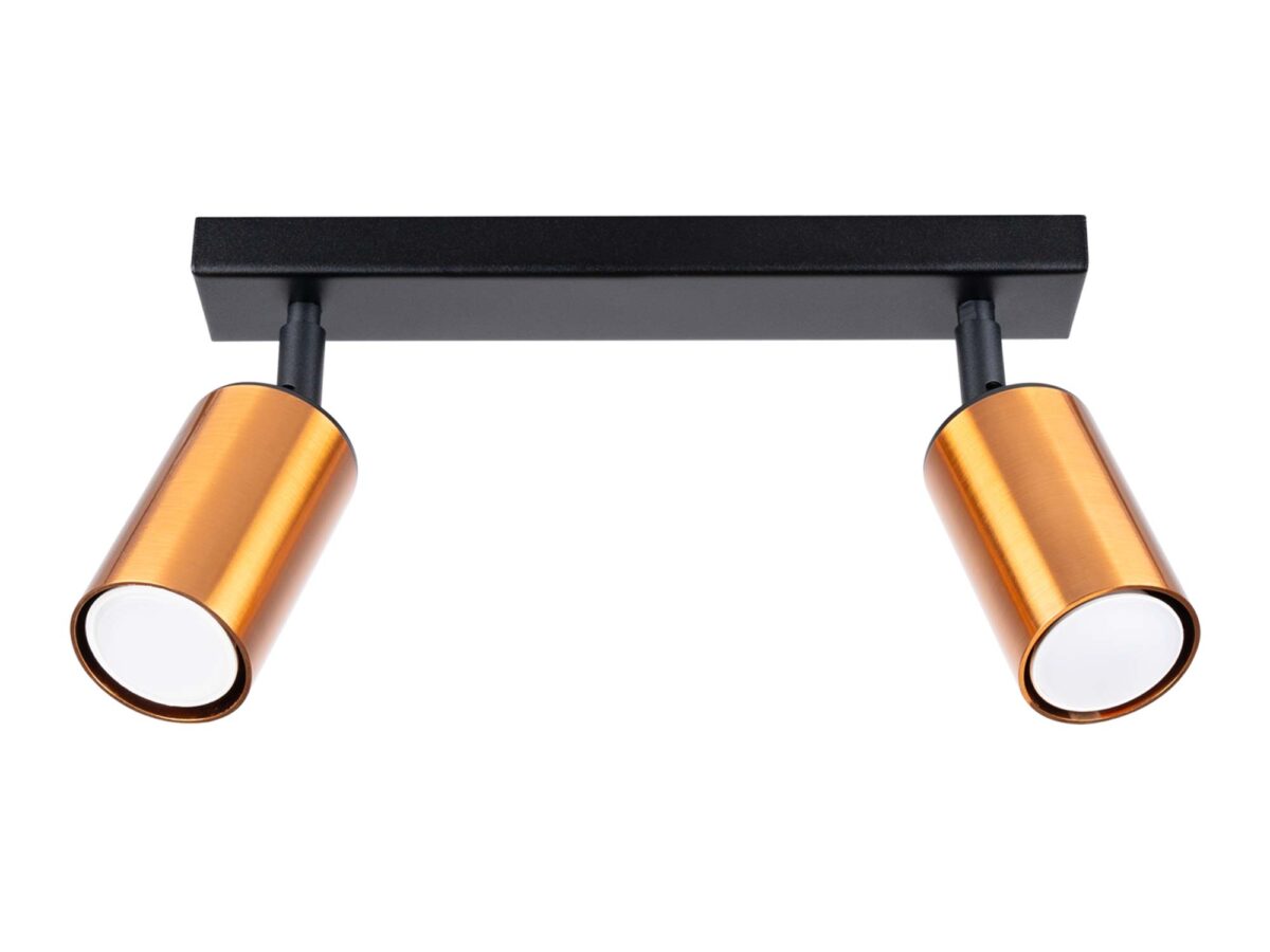 Plafon WIMEX 2 czarny/miedź designerski