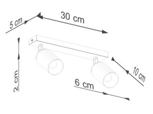 miniaturka Plafon WIMEX 2 czarny/miedź designerski