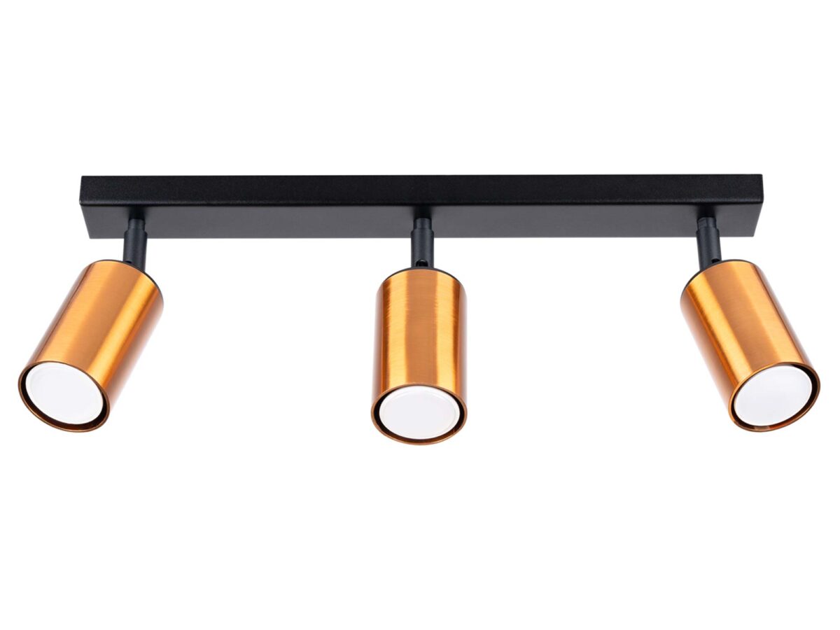 Plafon WIMEX 3 czarny/miedź elegancki