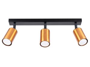Plafon WIMEX 3 czarny/miedź elegancki
