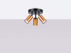 miniaturka Plafon WIMEX 3P czarny/miedź nowoczesny