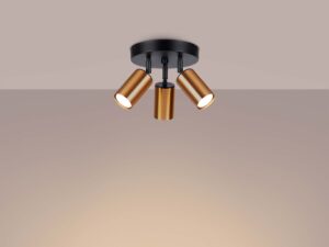 miniaturka Plafon WIMEX 3P czarny/miedź nowoczesny