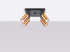 miniaturka Plafon WIMEX 4 czarny/miedź LED