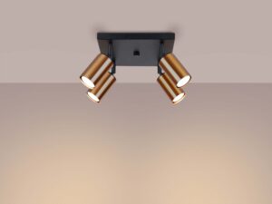 miniaturka Plafon WIMEX 4 czarny/miedź LED