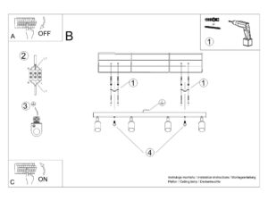 miniaturka Plafon WIMEX 4L czarny/miedź designerski