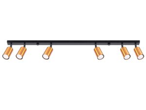 Plafon WIMEX 6L czarny/miedź elegancki