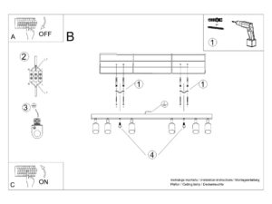 miniaturka Plafon WIMEX 6L czarny/miedź elegancki
