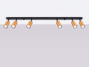 miniaturka Plafon WIMEX 6L czarny/miedź elegancki