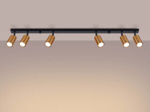 miniaturka Plafon WIMEX 6L czarny/miedź elegancki