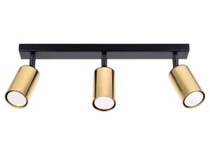 Plafon WIMEX 3 czarny/złoty designerski