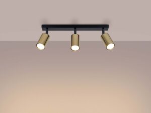 miniaturka Plafon WIMEX 3 czarny/złoty designerski