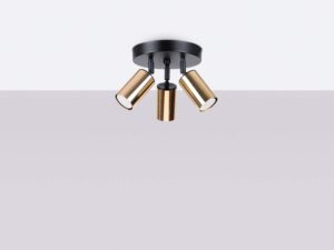 miniaturka Plafon WIMEX 3P czarny/złoty glamour