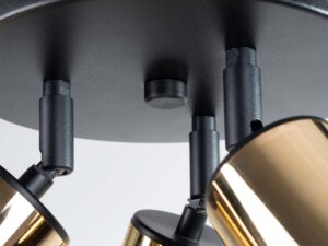 miniaturka Plafon WIMEX 3P czarny/złoty glamour