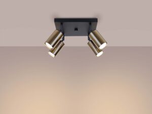 miniaturka Plafon WIMEX 4 czarny/złoty nowoczesny