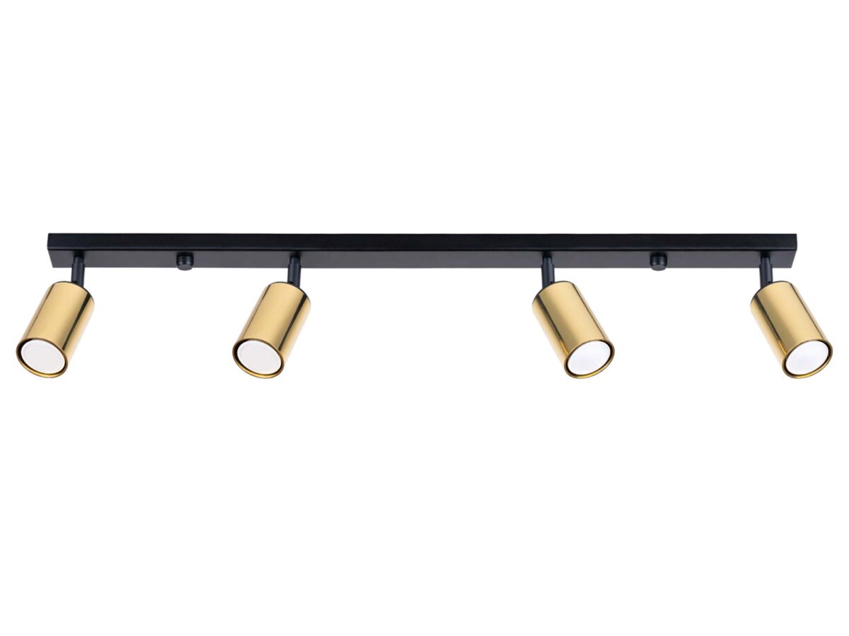 Plafon WIMEX 4L czarny/złoty designerski