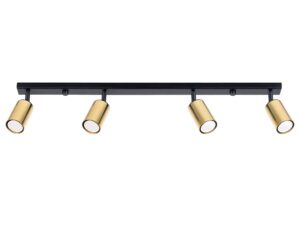 Plafon WIMEX 4L czarny/złoty designerski