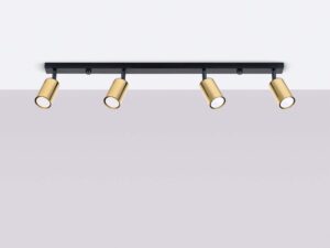 miniaturka Plafon WIMEX 4L czarny/złoty designerski