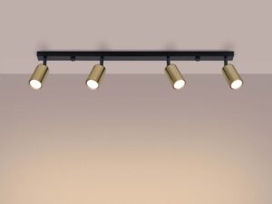 miniaturka Plafon WIMEX 4L czarny/złoty designerski