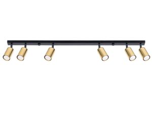 Plafon WIMEX 6L czarny/złoty elegancki