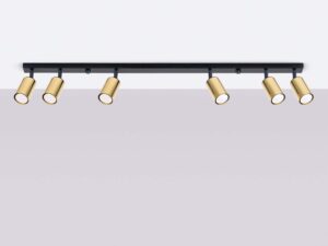 miniaturka Plafon WIMEX 6L czarny/złoty elegancki