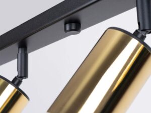 miniaturka Plafon WIMEX 6L czarny/złoty elegancki