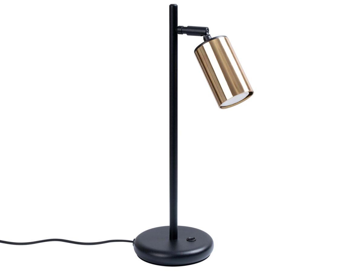 Lampa biurkowa WIMEX czarna/złota nowoczesna