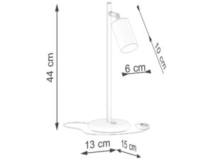 miniaturka Lampa biurkowa WIMEX czarna/złota nowoczesna