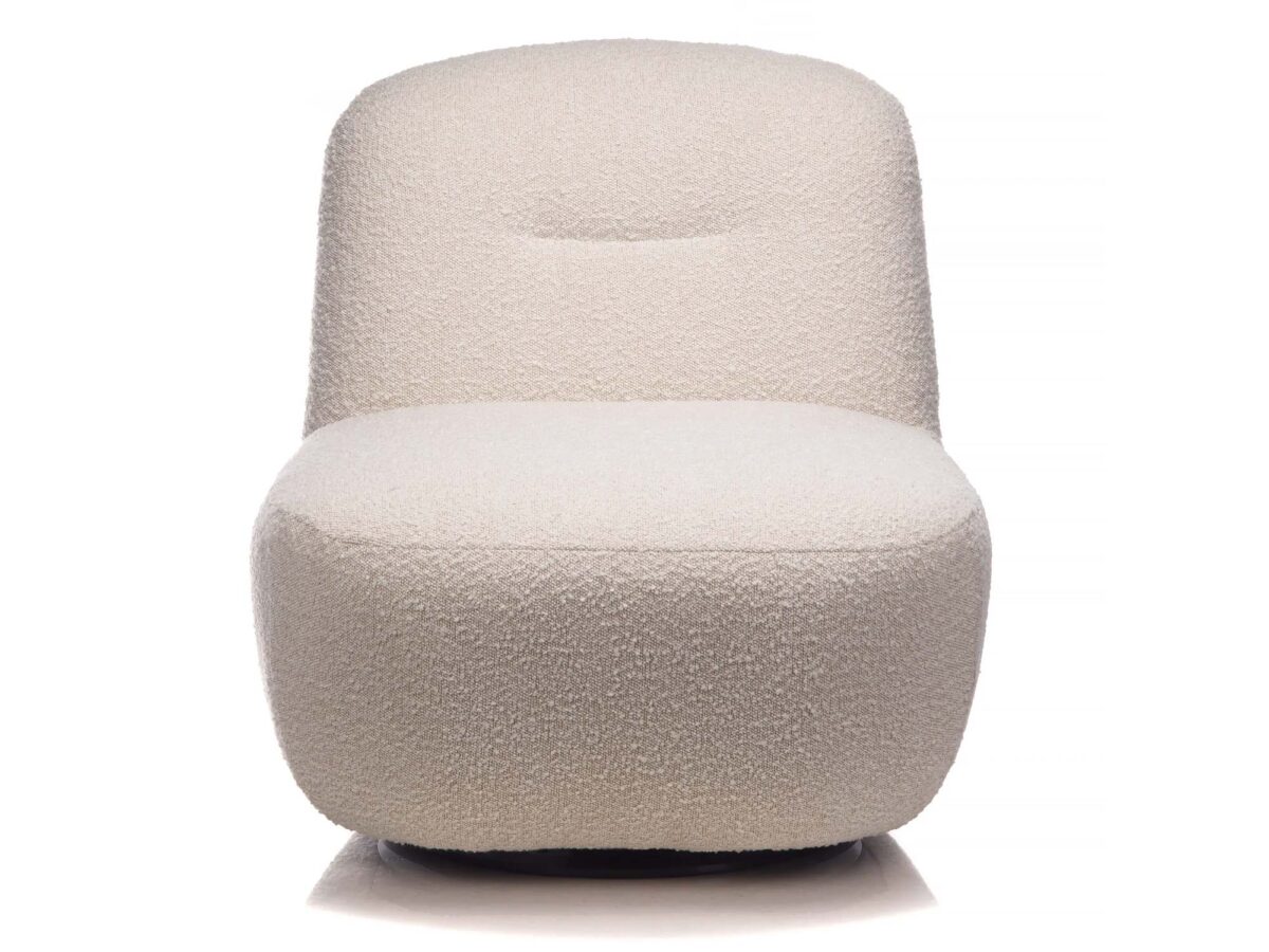 Fotel tapicerowany ergonomiczny z drewnem Lilac