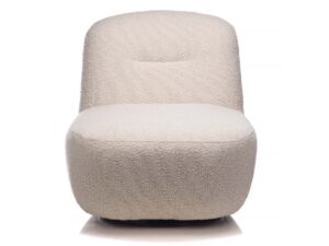 Fotel tapicerowany ergonomiczny z drewnem Lilac