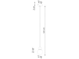miniaturka Lampa wisząca PEKTO 1 biała z naturalnym drewnem