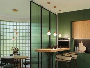 miniaturka Lampa wisząca PEKTO 3P biała i drewniana skandynawska