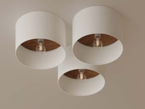 miniaturka Plafon TELOS biały i jasny brąz skandynawski