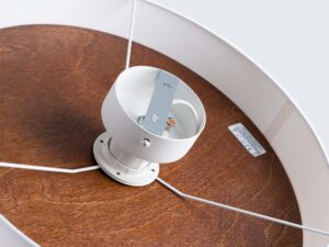 miniaturka Plafon TELOS biały i ciemny brąz drewniany