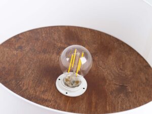 miniaturka Plafon TELOS biały i ciemny brąz drewniany