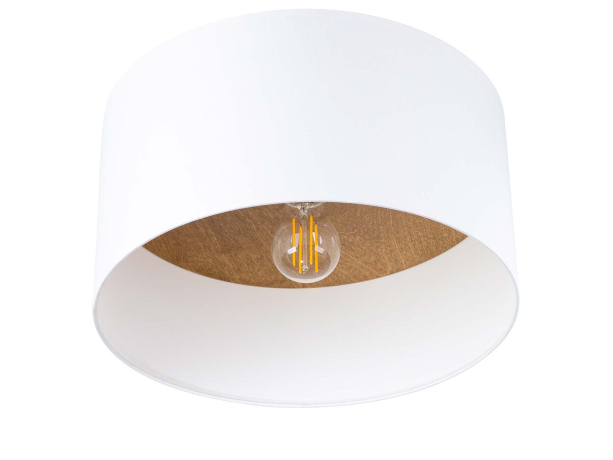 Plafon TELOS biały i jasny brąz skandynawski